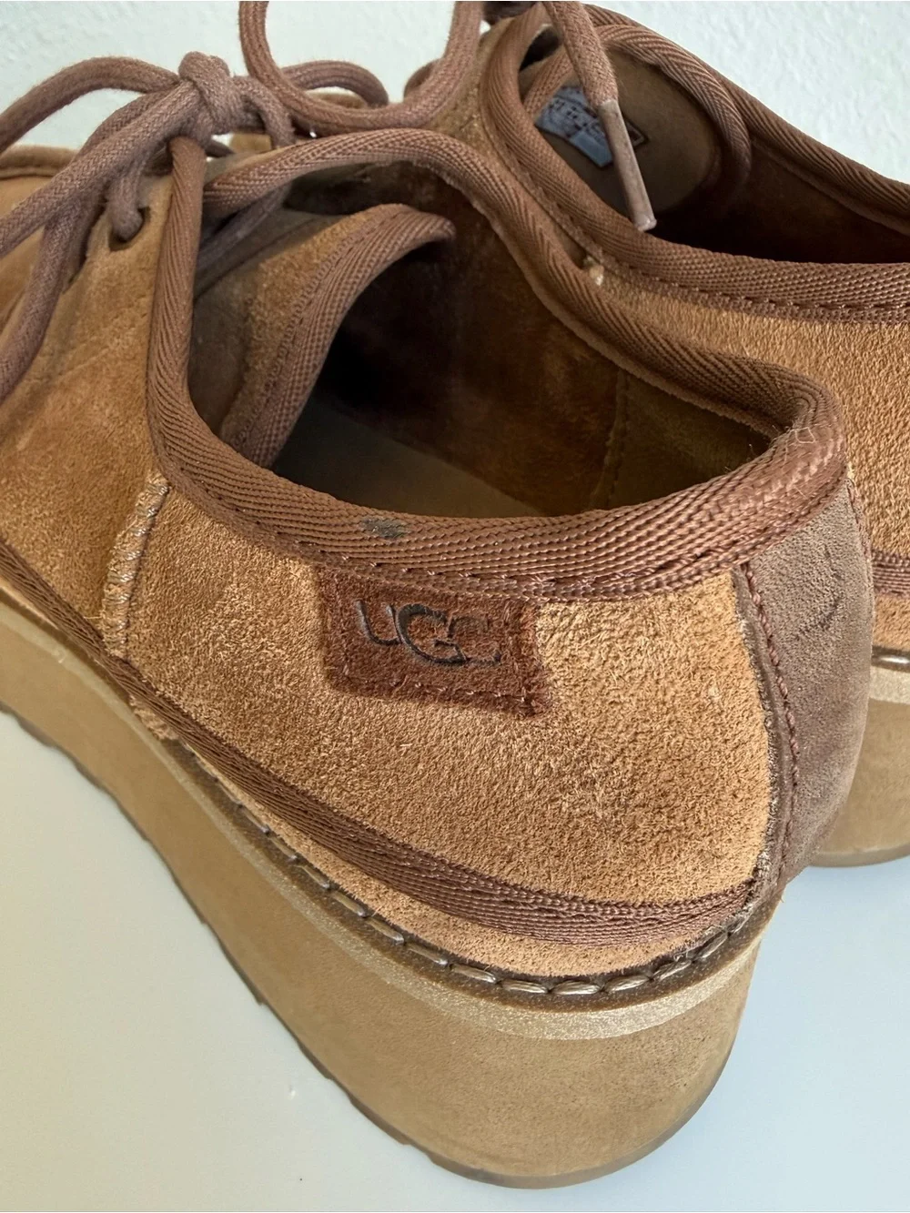 UGG Suede Cityfunc Lace-up Platform Shoes Eclectic Grandpa/ Cottagecore